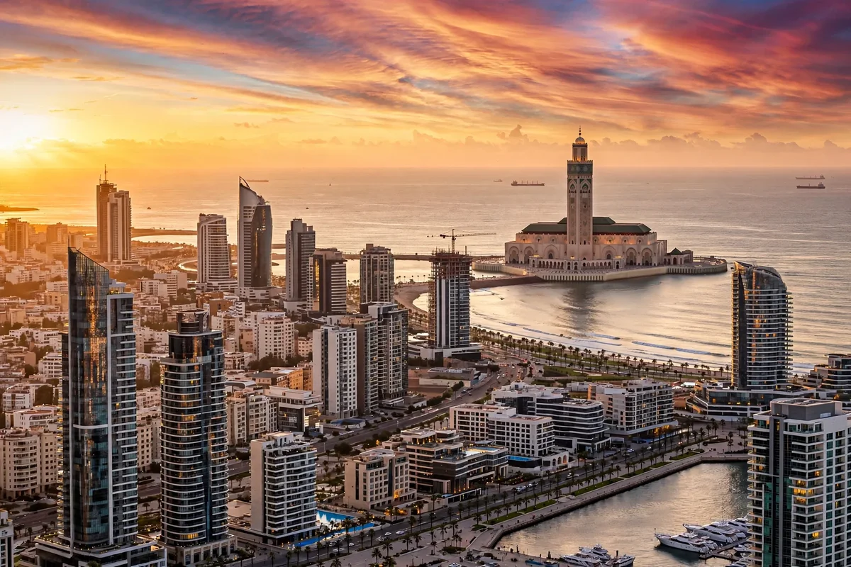 مدينة الدار البيضاء من الأعلى